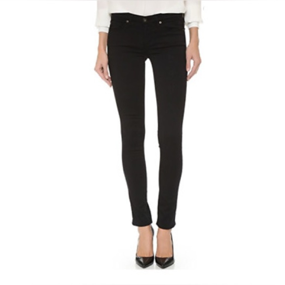 AG Adriano Goldschmied The Stilt Skinny Jeans Black Fade Denim Size 29R Minimal
